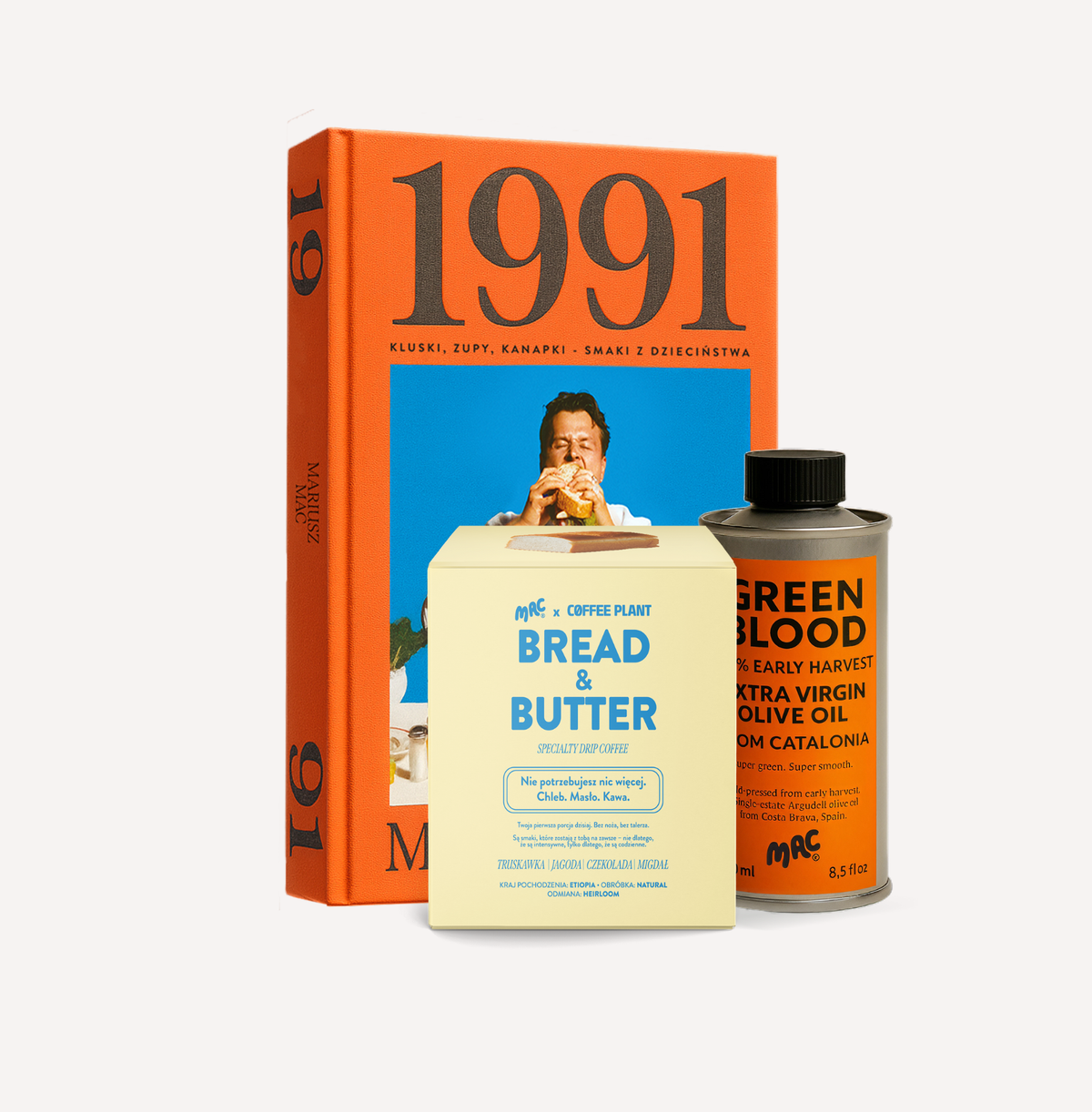 Książka + kawa + oliwa